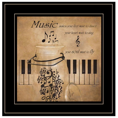 "Music" by Robin-Lee Vieira; Ready to Hang Framed Print; Black Frame