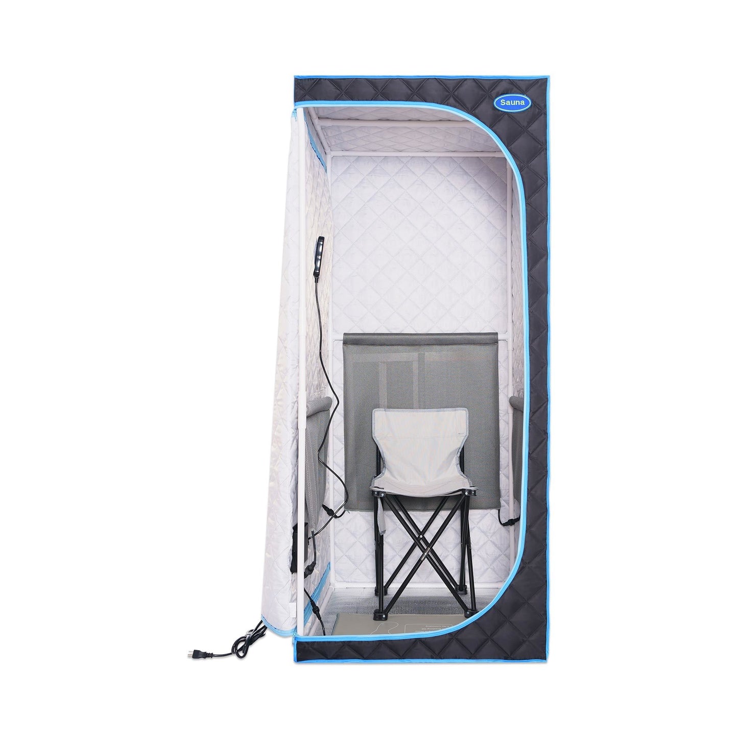 Portable Full Size  Infrared Sauna tent–Personal Home Spa;  with Infrared Panels;  Heating Foot Pad; Controller;  Foldable Chair ; Reading light.Easy to Install.Fast heating