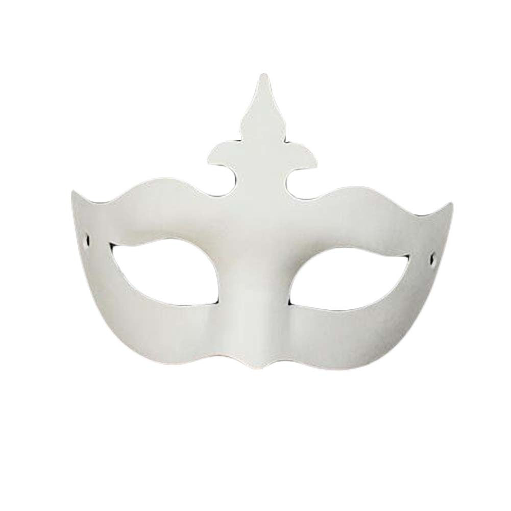 10-Packs White Blank Painting Eye Mask DIY Paper Mask for Halloween Party, Crown