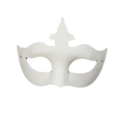 10-Packs White Blank Painting Eye Mask DIY Paper Mask for Halloween Party, Crown