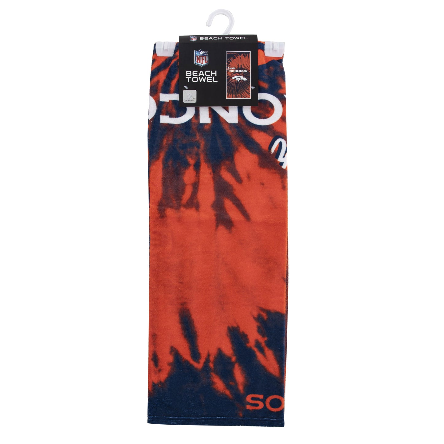 Broncos OFFICIAL NFL "Psychedelic" Beach Towel; 30" x 60"