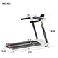 Portable Compact Treadmill;Electric Motorized 3.5HP;14KM/H;Medium Running Machine Motorised Gym 330lbs;Foldable for Home Gym Fitness Workout Jogging Walking;10% Incline ;Bluetooth Speaker APP FITIME