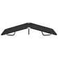 Folding Sun Lounger Black Steel