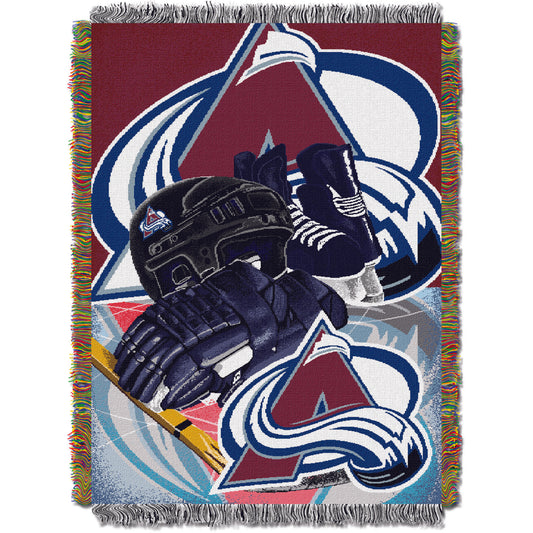 Avalanche OFFICIAL National Hockey League; "Home Ice Advantage" 48"x 60" Woven Tapestry Throw by The Northwest Company