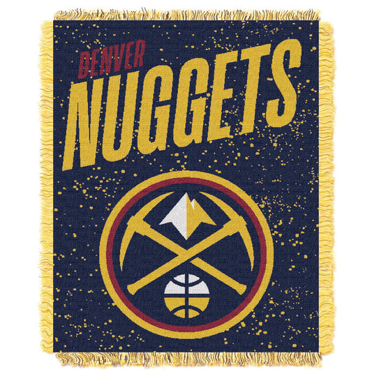 Nuggets OFFICIAL NBA "Headliner" Woven Jacquard Throw Blanket