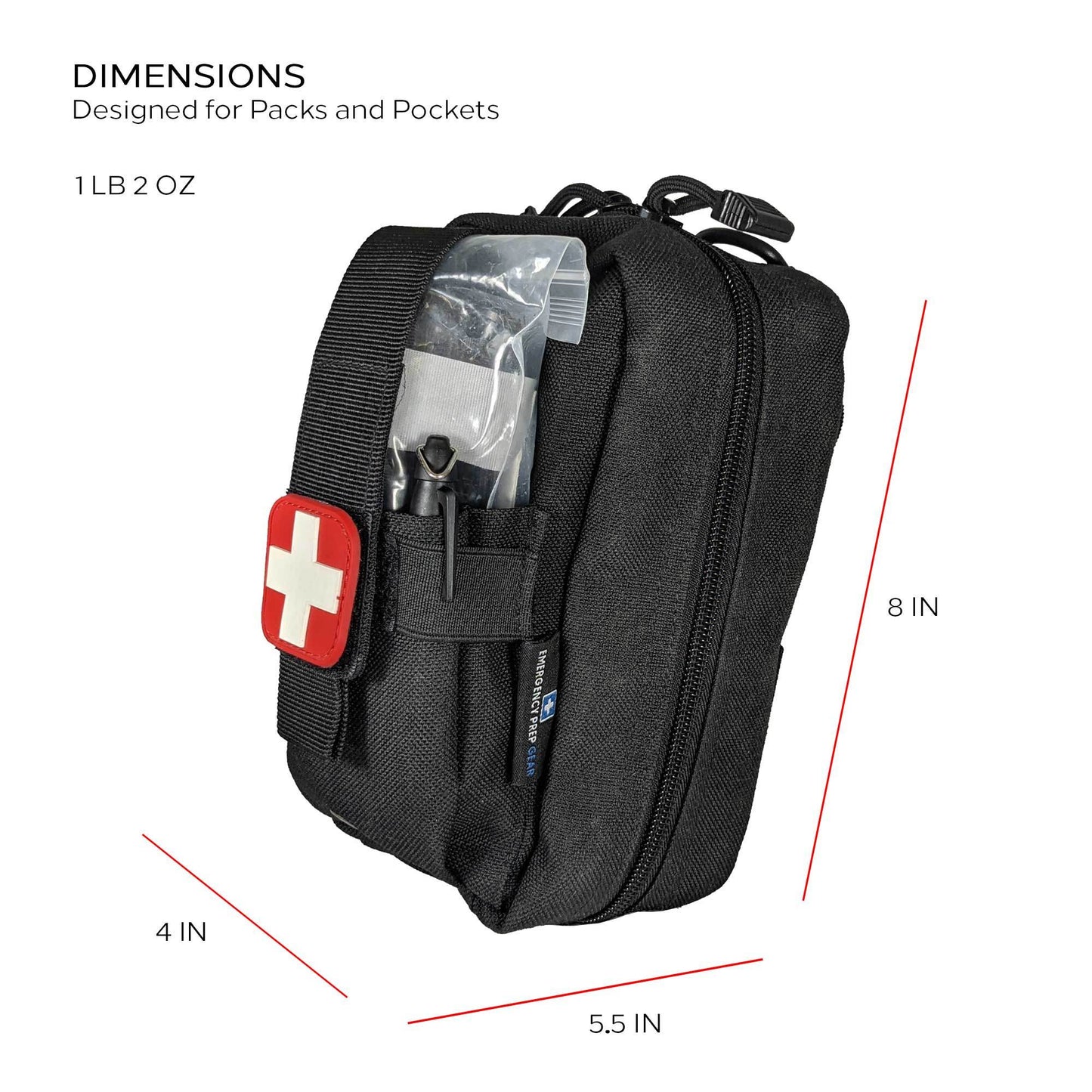 Field First Aid Kit (IFAK) | 44 Piece | Compact Personal First Aid Kit | Backpacking;  Camping;  Emergency;  Travel;  Tactical;  Go Bag;  Bug Out Bag;  72 Hour Kit;  Essentials;  Survival IFAK