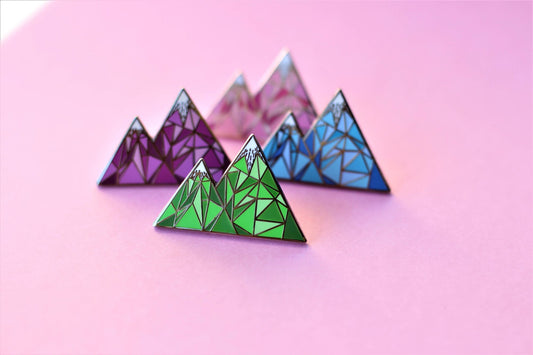 Geometric Mountain – Colorado / Mountain Life Enamel Pin