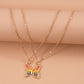 Trendy Rainbow Butterfly Pendant Necklace Set for Women Couple Pride Lgbt Tai Chi Enamel Choker Chain Party Friends Jewelry Gift