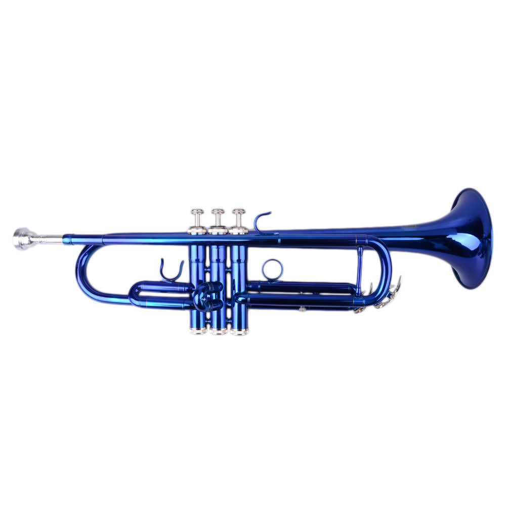 Brass B Flat Trumpet Gloves Set Blue (Copy) Doba