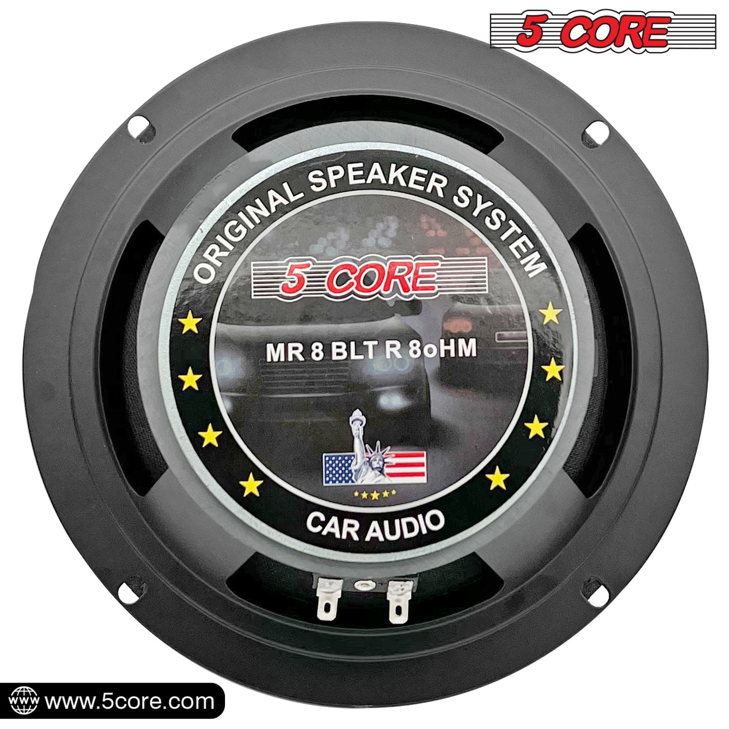 5 Core 8 Car Audio Speakers with Bullet 580 W 8 Ohm Mid-Range Loudspeaker MR 8 BLT R 8oHM