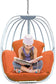 Aluminum Egg Chair; Hanging Swing Chair with Thickness Cushion for Indoor; Outdoor; Garden; Patio