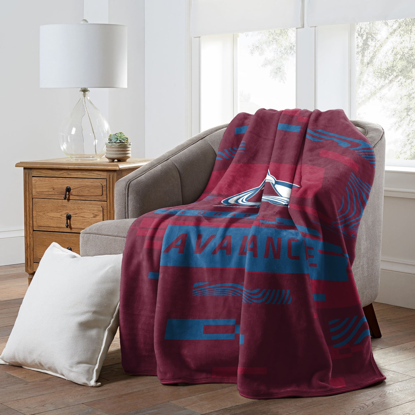 Avalanche OFFICIAL NHL "Digitize" Raschel Throw Blanket; 60" x 80"