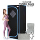 Portable Full Size  Infrared Sauna tent–Personal Home Spa;  with Infrared Panels;  Heating Foot Pad; Controller;  Foldable Chair ; Reading light.Easy to Install.Fast heating