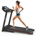 Home Foldable Treadmill with Incline; Folding Treadmill for Home Workout; Electric Walking Treadmill Machine 5" LCD Screen 250 LB Capacity Bluetooth Music