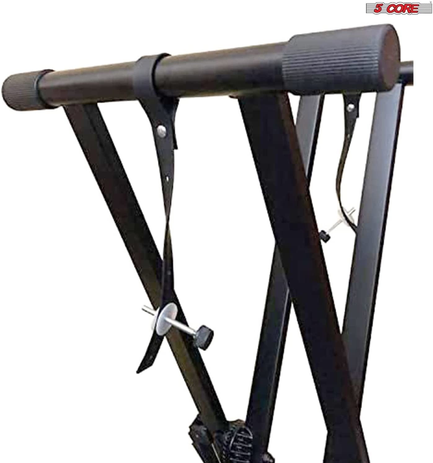 Adjustable Keyboard Stand with Gear Double X Keyboard Stand(Metal) with Locking Straps 5 Core KS 2X GEAR