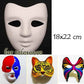 10-Packs White Blank Painting Full Mask DIY Paper Mask for Halloween Costumes, V Face