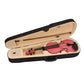 Full Size 4/4 Acoustic Violin Set Vintage Solid Wood Violin Starter Kit with Carrying Case (PINK)