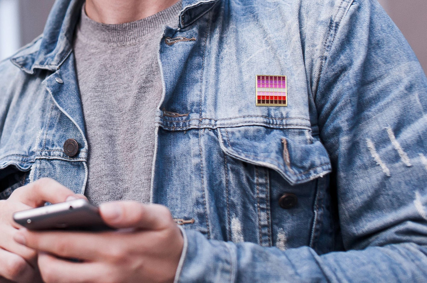 Lesbian Pride Pin - LGBT Pride.Lesbian Pride Flag Enamel Pin