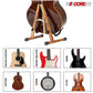 5 Core Wood Guitar Stand/ Acoustic Electric Wooden Guitar Floor Stand/ Universal A-Frame Folding Guitar Holder Adjustable for Bass, Cello, Mandolin, Banjo, Ukulele- GSS WD