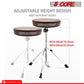 5 Core Premium Universal Drum Throne Height Adjustable Padded Drum Stool Seat Round