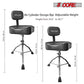 5 Core Drum Throne with Backrest Airlift Chair Height Adjustable Motorcycle Style Heavy Duty Drum Seat with Backrest; Drum Stools with Back Rest for Drummer Adults DS CH BLK REST